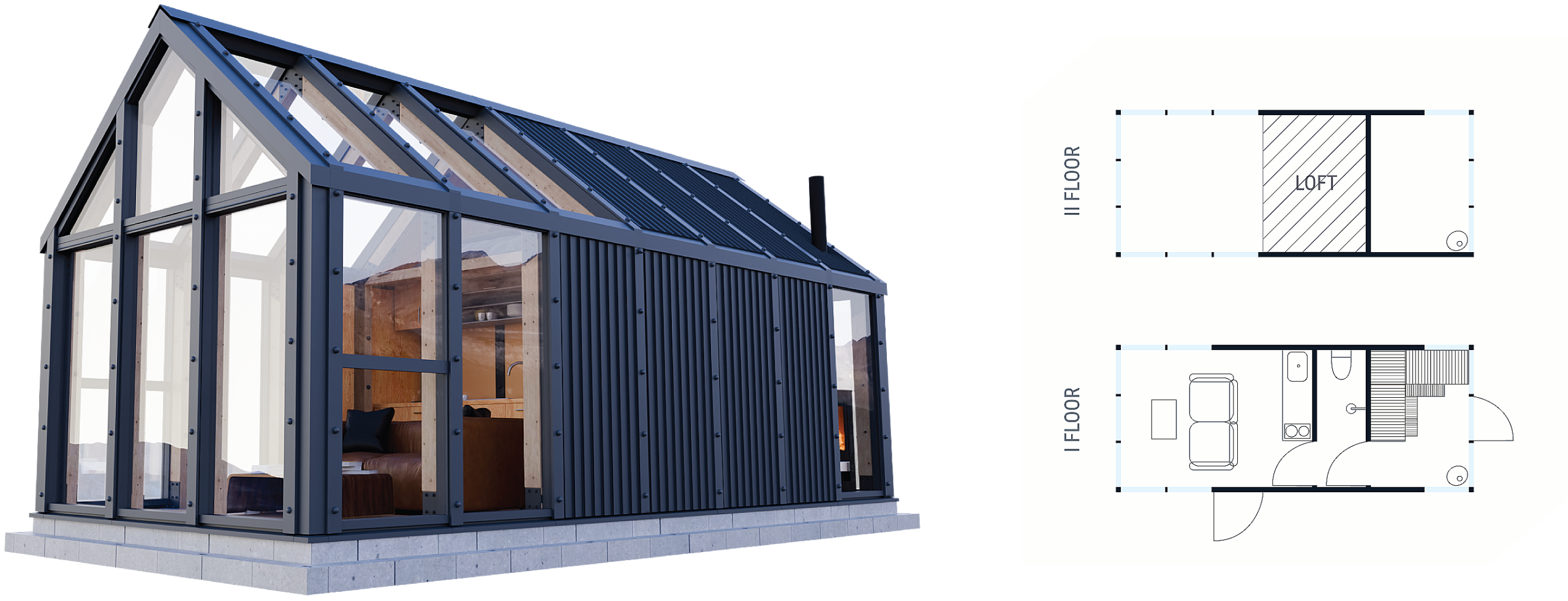 CH 7x3 Cottage with Sauna